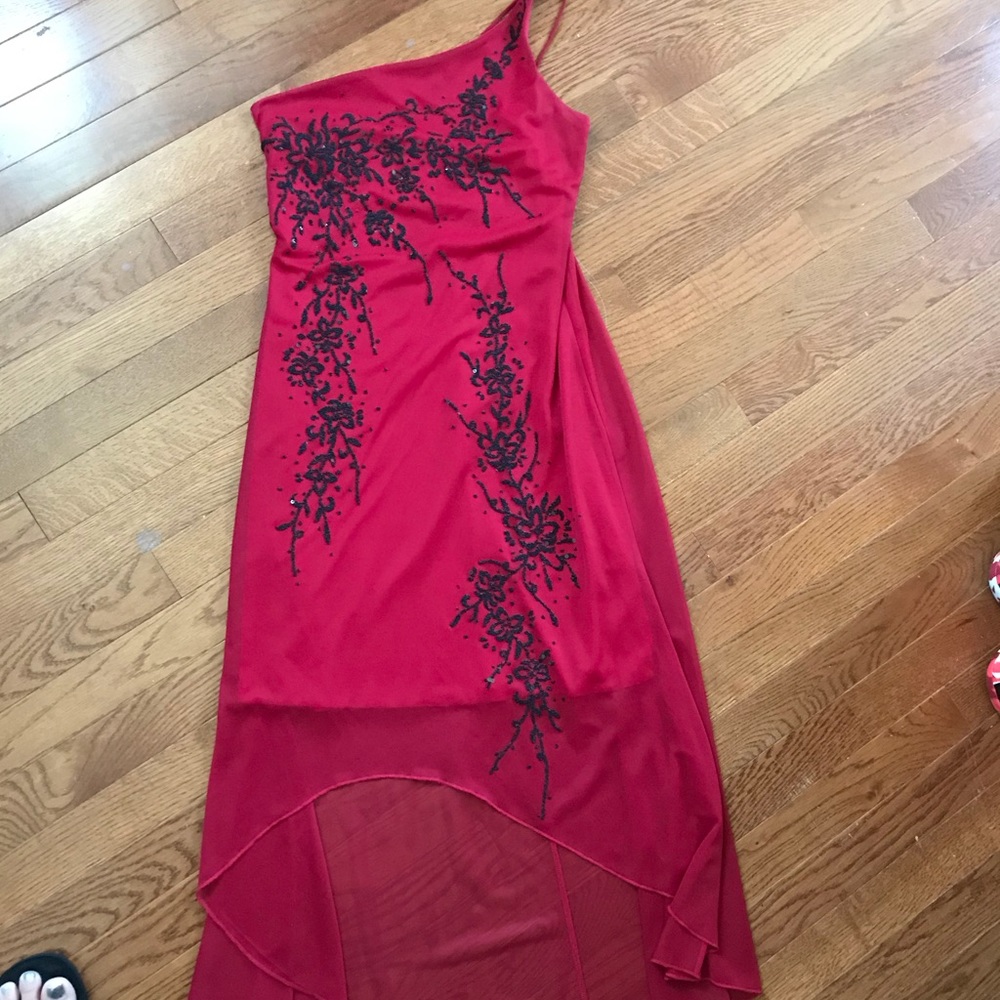 Red cocktail dress